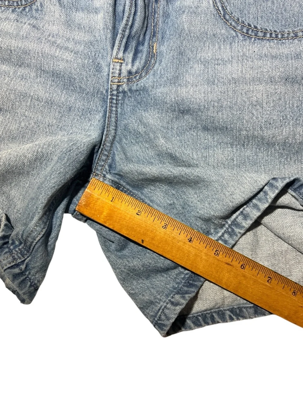Hollister Jean Shorts Low-Rise Baggy Skater Short Denim Grunge 24W 00